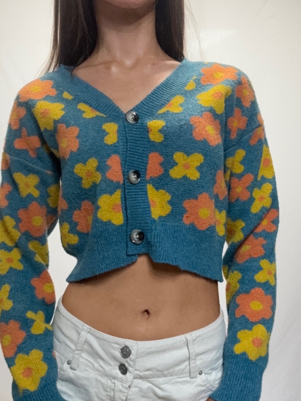 Hyfve floral button-up cardigan
